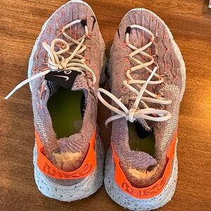 Nike Lavender and Orange Knit Sneakers